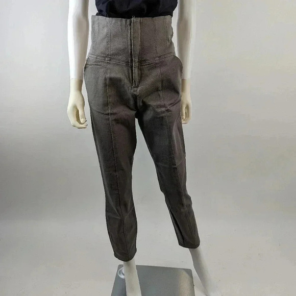 ASOS Grey High Waisted Cropped Pants 6 - Picture 3 of 7